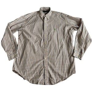 Ralph Lauren Classic fit preppy collared long sleeve plaid Large 16.5 34/35​